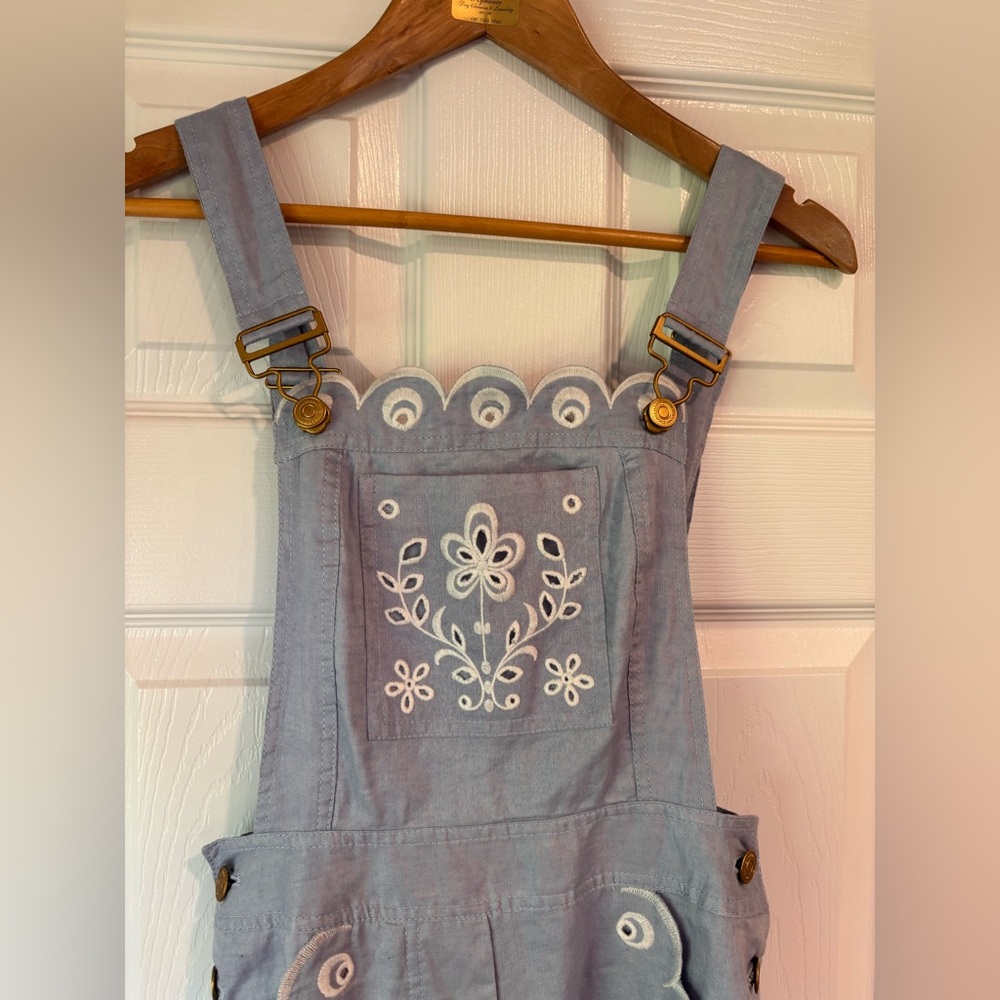 ZIMMERMANN Clover Cropped Broderie Anglaise Linen Jumpsuit size 0P - Picture 6 of 12
